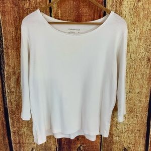 Coldwater Creek White Long Sleeve T-shirt Sz M